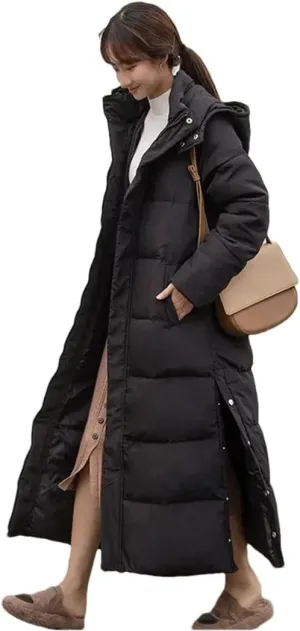Women Winter Thicken Warm Cotton Coat Parkas Casual Hooded Padded Coat Long Winter Jacket Down Cotton Coat Coat
