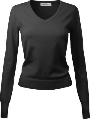 Women's Awesome 21 Women's Knit V-Neck Cardigan Basic Sweater