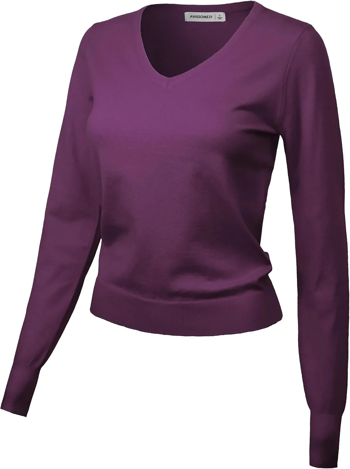 Women's Awesome 21 Women's Knit V-Neck Cardigan Basic Sweater