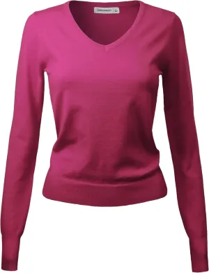 Women's Awesome 21 Women's Knit V-Neck Cardigan Basic Sweater