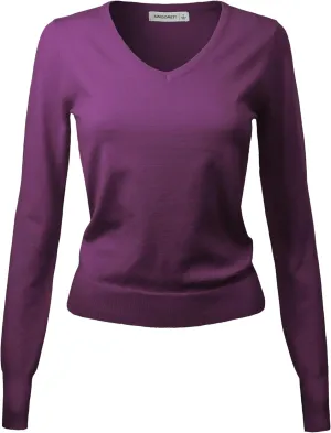 Women's Awesome 21 Women's Knit V-Neck Cardigan Basic Sweater
