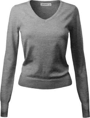Women's Awesome 21 Women's Knit V-Neck Cardigan Basic Sweater