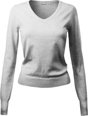Women's Awesome 21 Women's Knit V-Neck Cardigan Basic Sweater