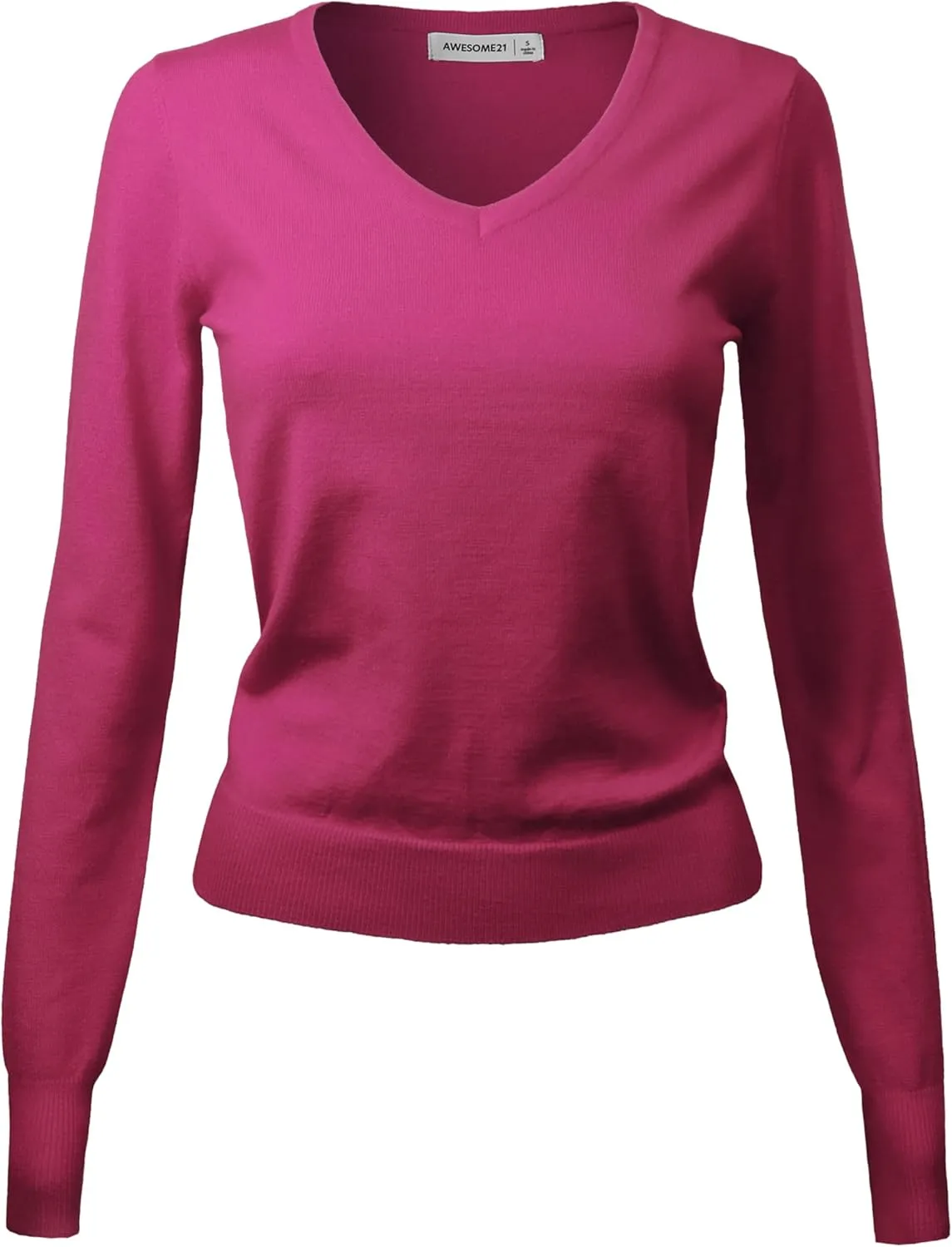 Women's Awesome 21 Women's Knit V-Neck Cardigan Basic Sweater