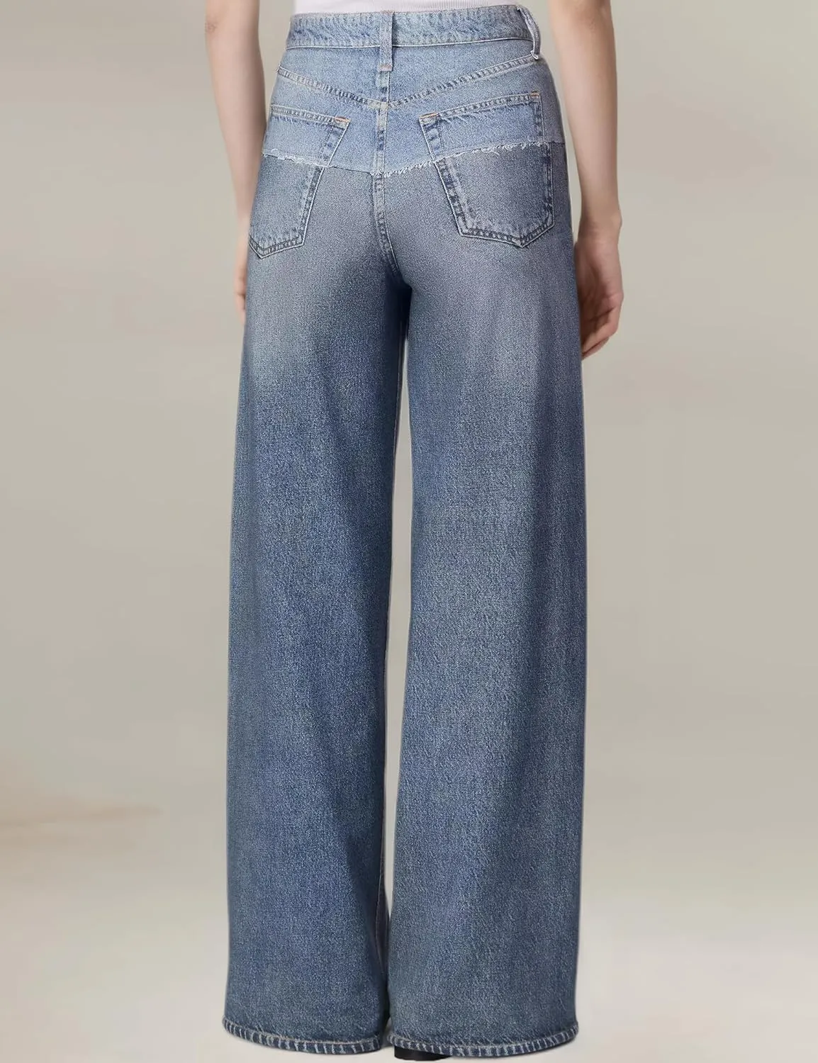 Womens French Terry Wide Leg Sweatpants Jeans Stretch Breathable Comfort Pants for Casual & Workout Y2K Clothes