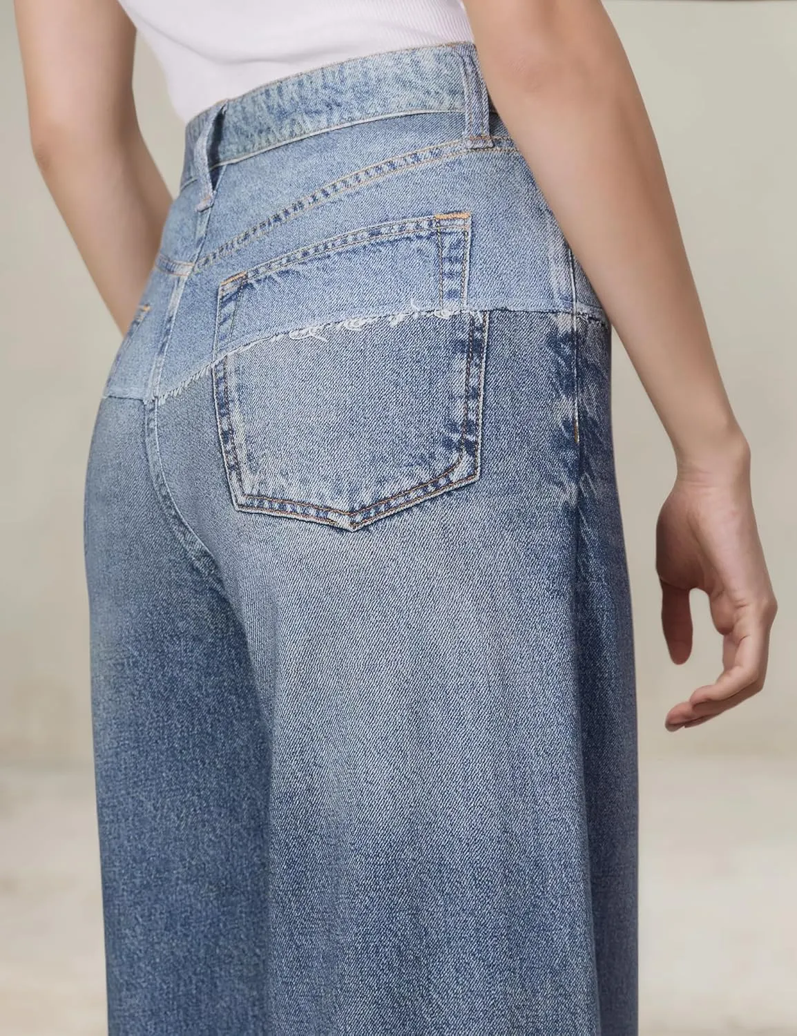 Womens French Terry Wide Leg Sweatpants Jeans Stretch Breathable Comfort Pants for Casual & Workout Y2K Clothes