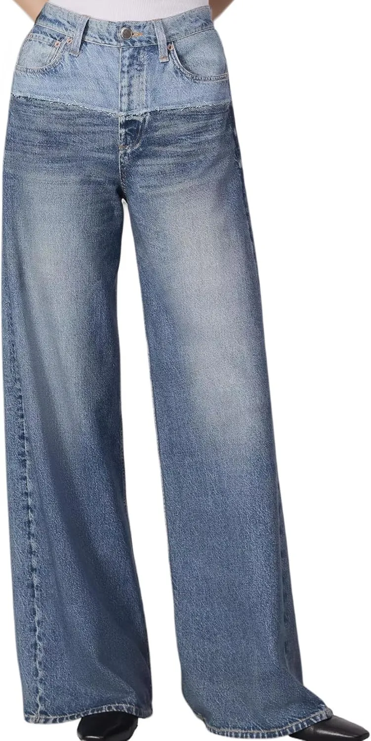 Womens French Terry Wide Leg Sweatpants Jeans Stretch Breathable Comfort Pants for Casual & Workout Y2K Clothes