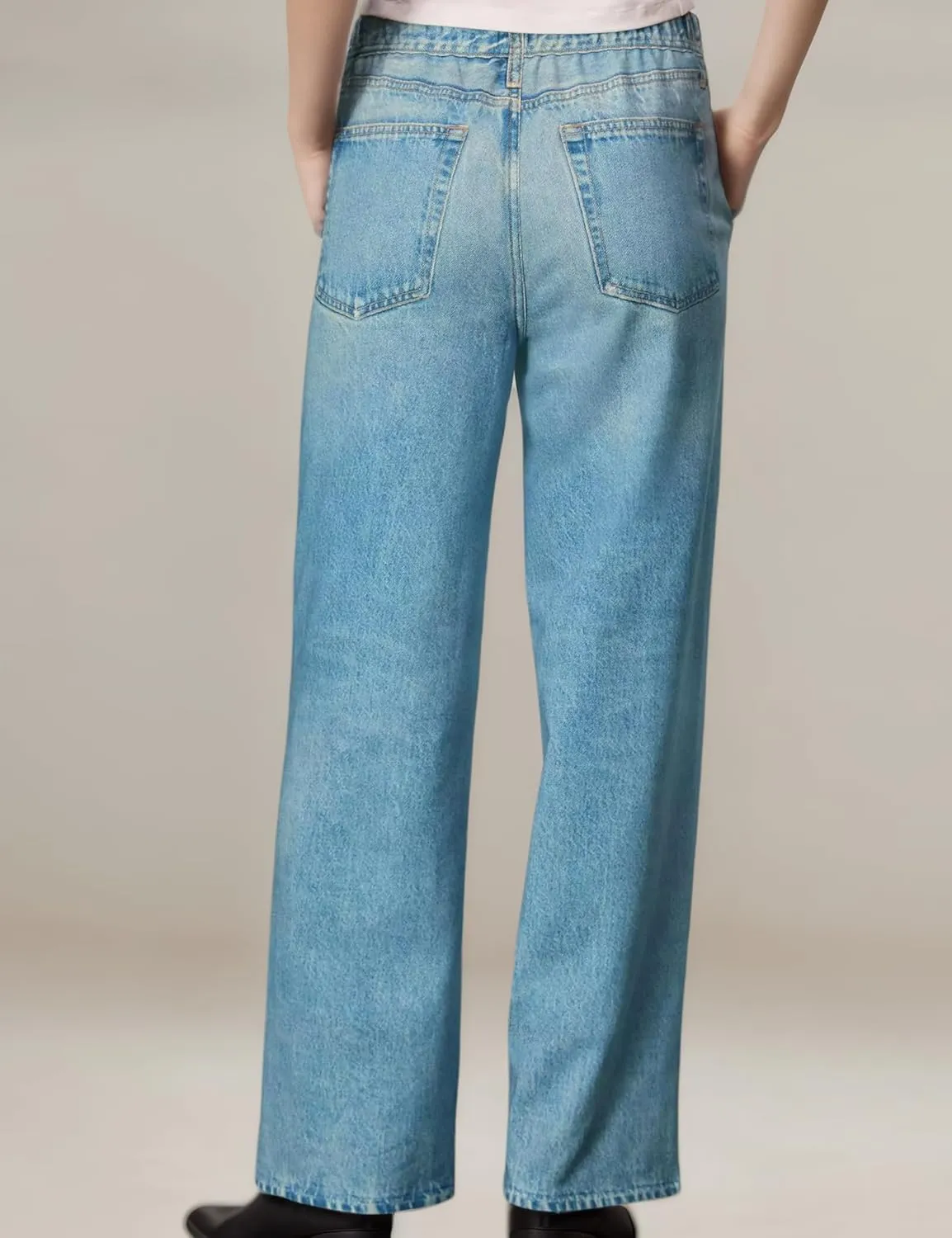 Womens French Terry Wide Leg Sweatpants Jeans Stretch Breathable Comfort Pants for Casual & Workout Y2K Clothes