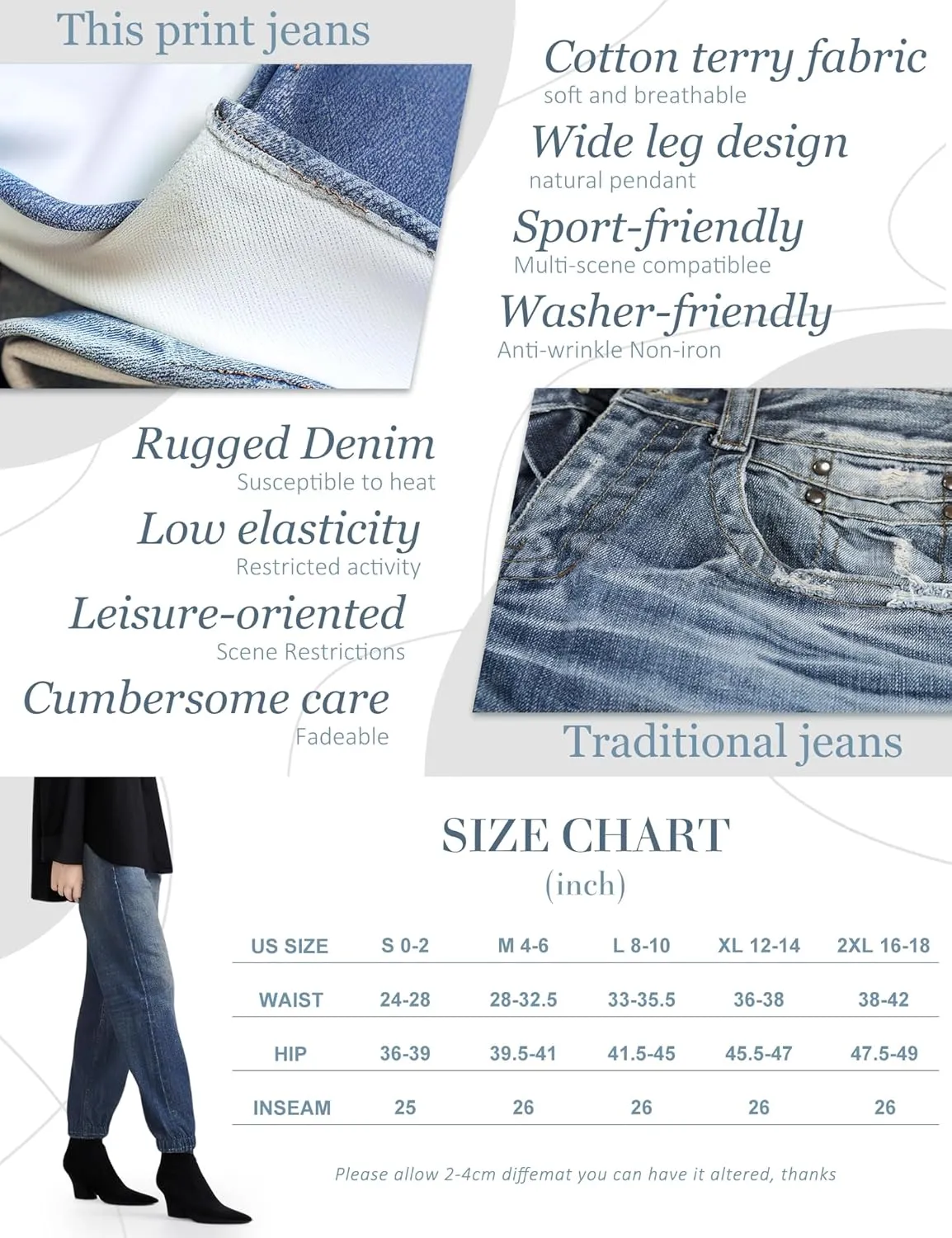 Womens French Terry Wide Leg Sweatpants Jeans Stretch Breathable Comfort Pants for Casual & Workout Y2K Clothes