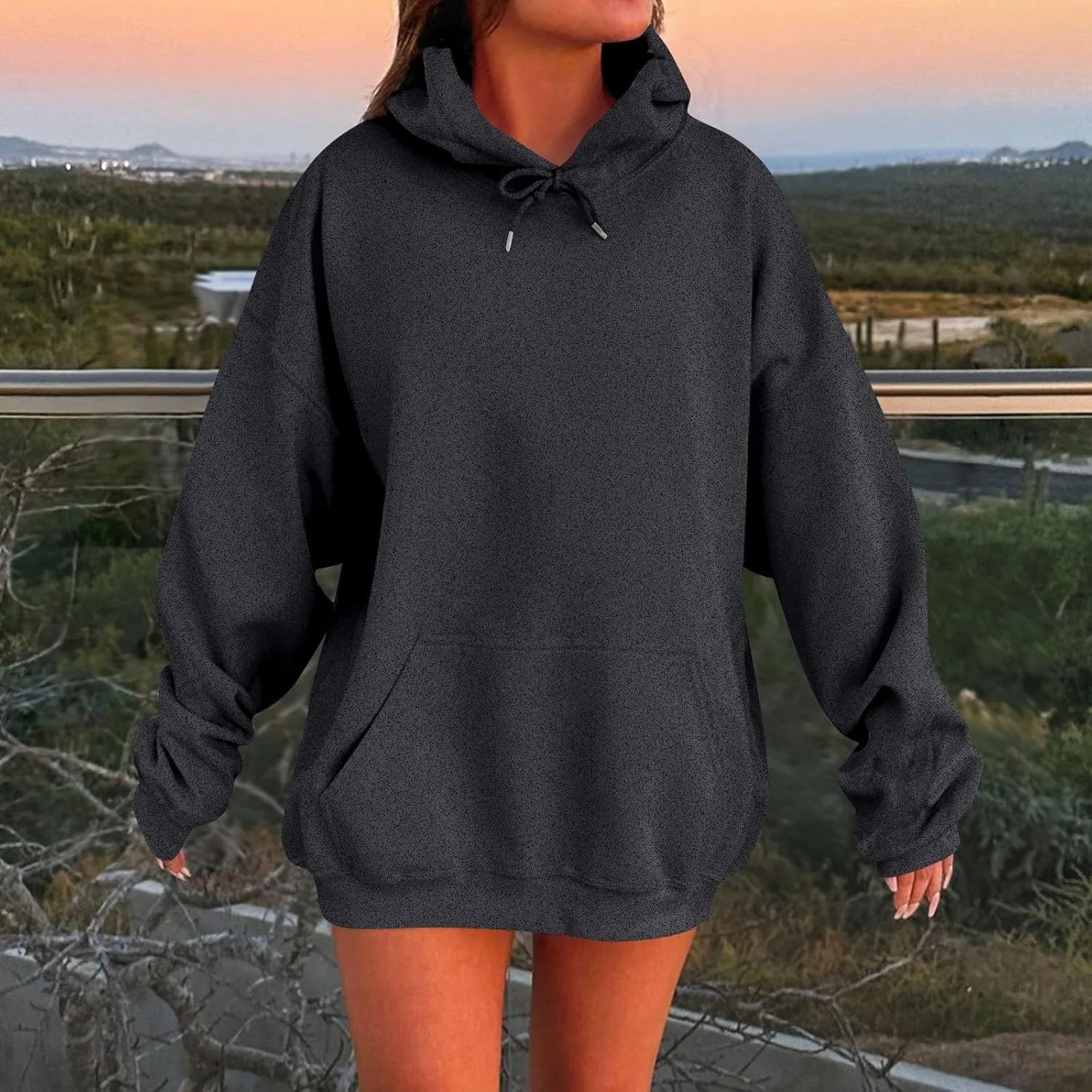 Womens Hoodies Oversized Sweatshirts Pullover Fleece Sweater Long Sleeve Winter Fall Outfits Fashion With Pockets