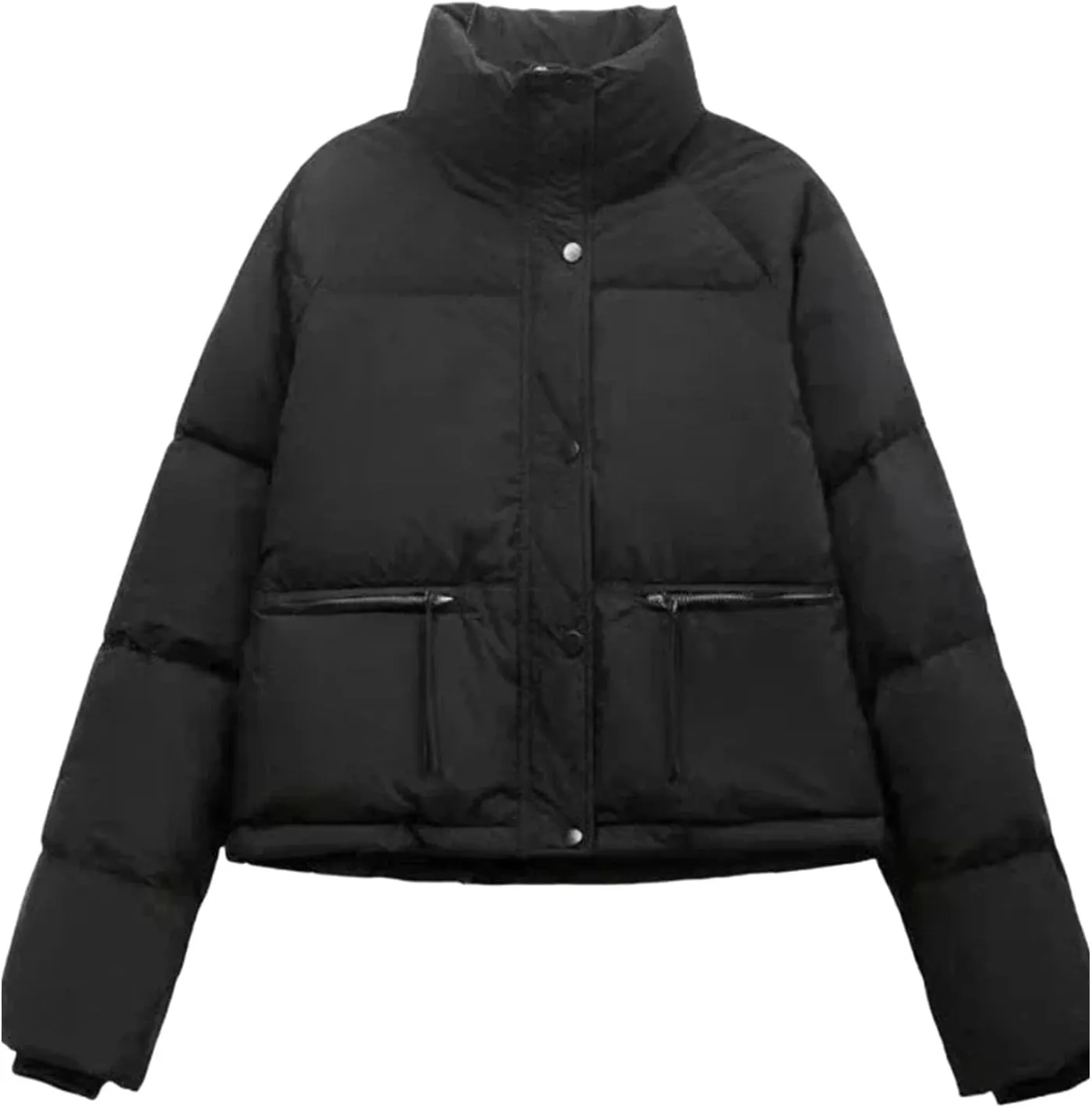 Women's Jacket Cotton-padded Clothes Short Fashion Stand Collar Thicken Bread Jacket Women Coat Tops Winter