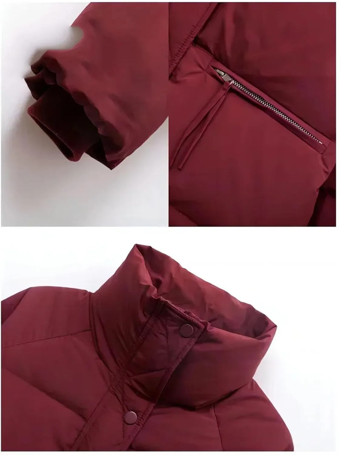 Women's Jacket Cotton-padded Clothes Short Fashion Stand Collar Thicken Bread Jacket Women Coat Tops Winter