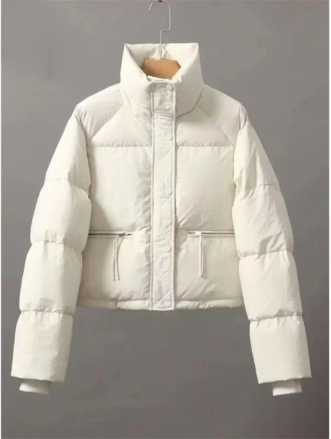 Women's Jacket Cotton-padded Clothes Short Fashion Stand Collar Thicken Bread Jacket Women Coat Tops Winter