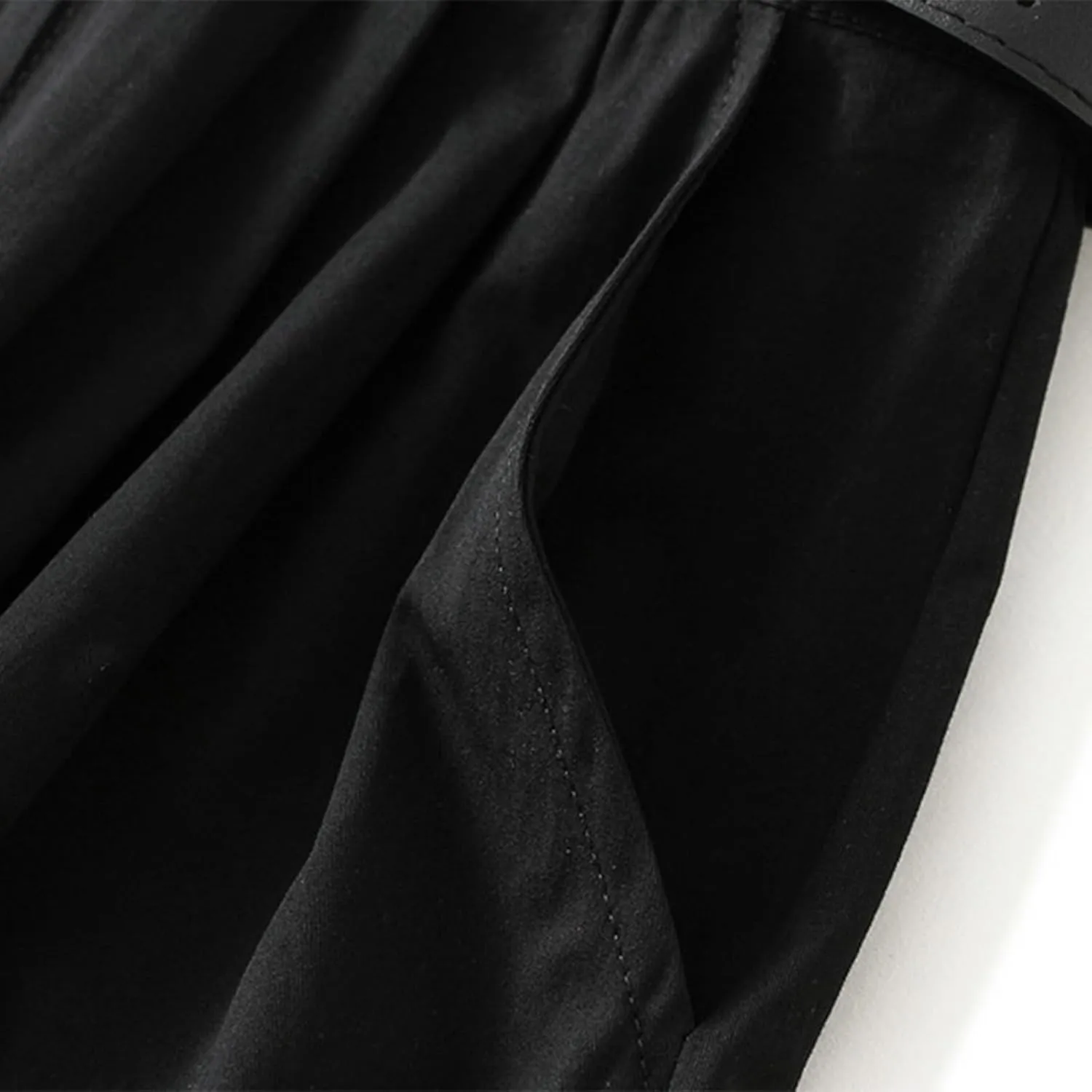 Womens Midi Skirt Pleated Midi Skirts Long Skirt with Pockets Flared Solid Color Dresses Comfort Umbrella Skirt