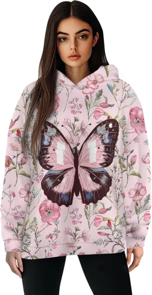 Women's Oversized Sweatshirt Hoodie Comfort Long Sleeve Pullover Sweatshirts Drop Shoulder Fall Outfits Christmas Clothes