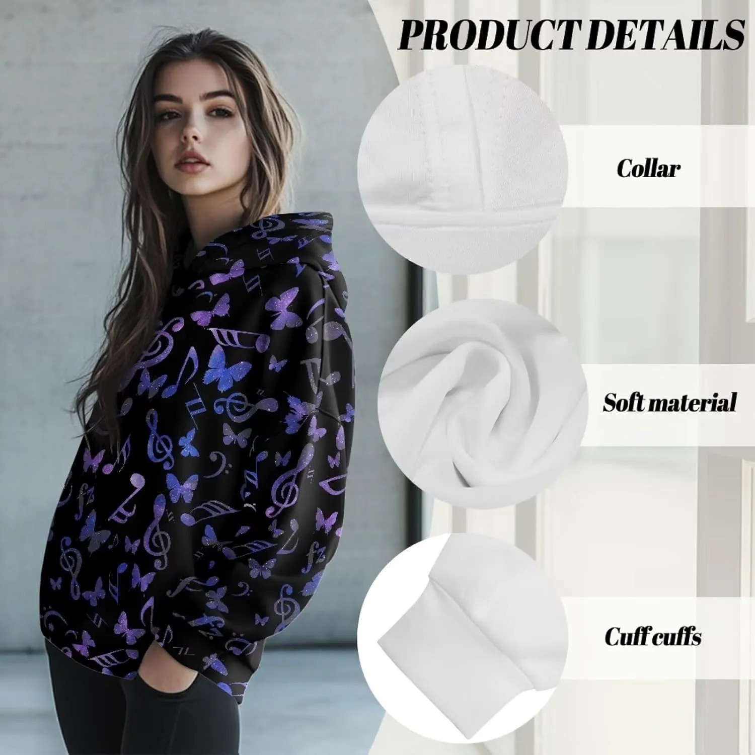 Women's Oversized Sweatshirt Hoodie Comfort Long Sleeve Pullover Sweatshirts Drop Shoulder Fall Outfits Christmas Clothes