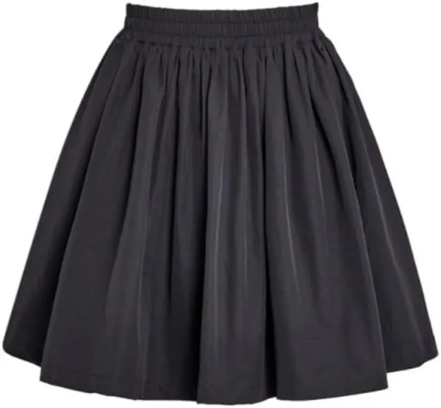 Women's Pleated Wave A-Line Skirt - Office Appropriate Short Skirt with Ruffle Detail, Urban Summer Work Skirt