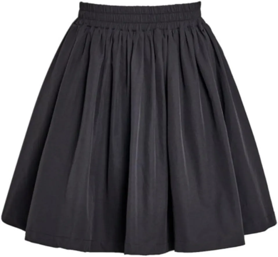 Women's Pleated Wave A-Line Skirt - Office Appropriate Short Skirt with Ruffle Detail, Urban Summer Work Skirt