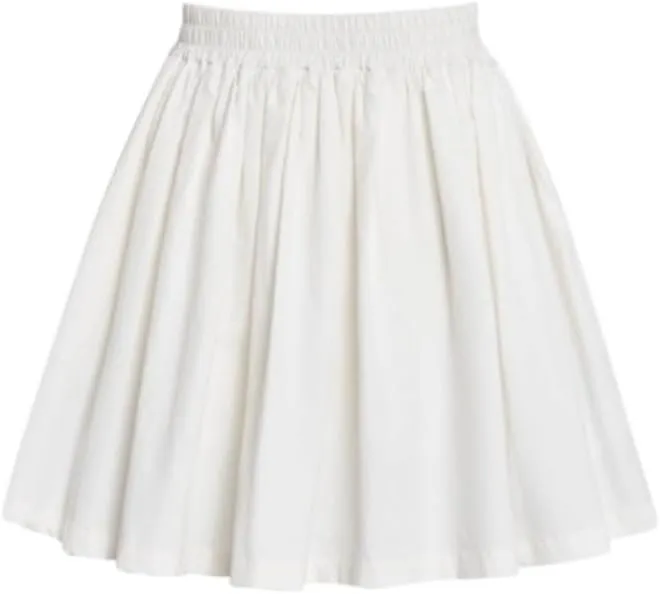 Women's Pleated Wave A-Line Skirt - Office Appropriate Short Skirt with Ruffle Detail, Urban Summer Work Skirt
