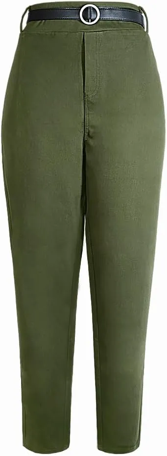 Womens Plus Size Pants Skinny Stretchy High Waisted Casual Ease into Comfort Dress Pants