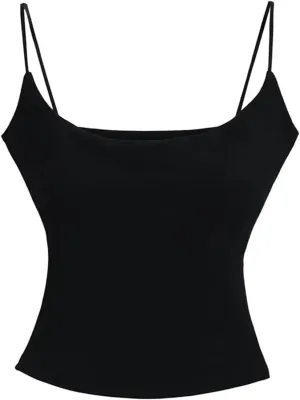 Women's Round Neck Spaghetti Strap Camisole Slim Summer Casual Slim Tank Top Y2k