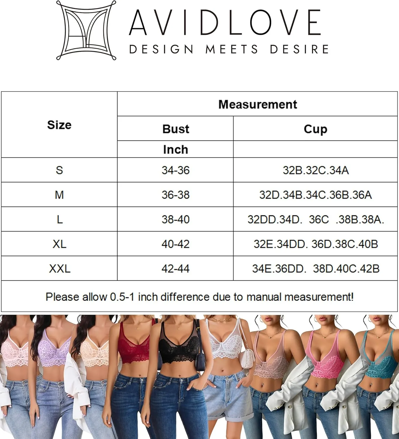 Women's Underwire Bra Lace Full Coverage Push Up T-Shirt Bralette