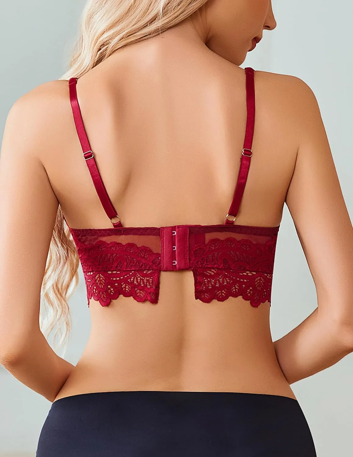 Women's Underwire Bra Lace Full Coverage Push Up T-Shirt Bralette
