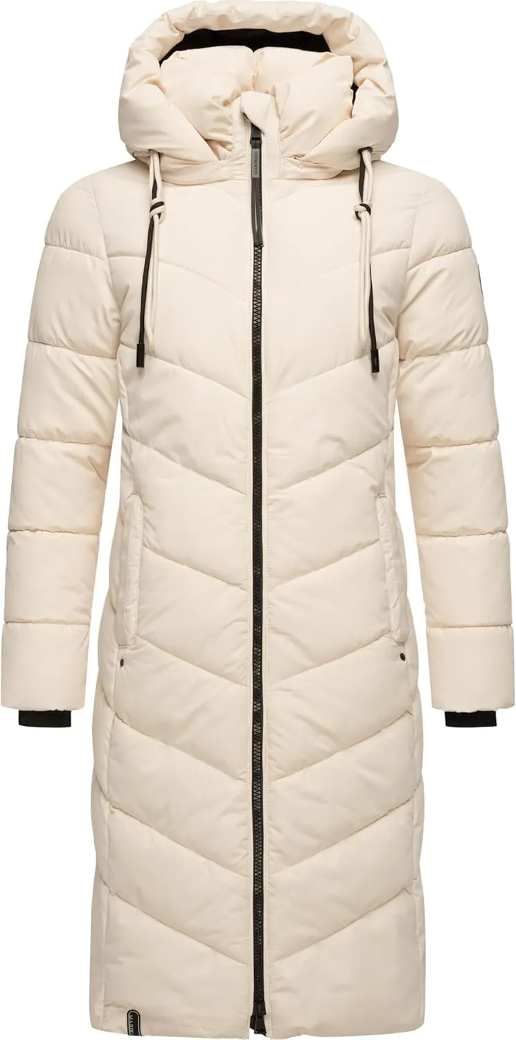 Women's Winter Jacket with Hood | Windproof & Weather-Resistant Jacket | Quilted, Puffy Coat | Sahnekatzii XIV XS-5XL