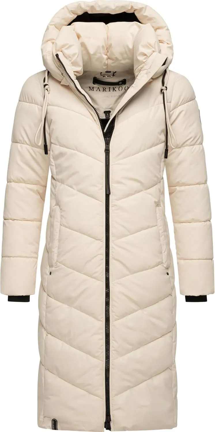 Women's Winter Jacket with Hood | Windproof & Weather-Resistant Jacket | Quilted, Puffy Coat | Sahnekatzii XIV XS-5XL