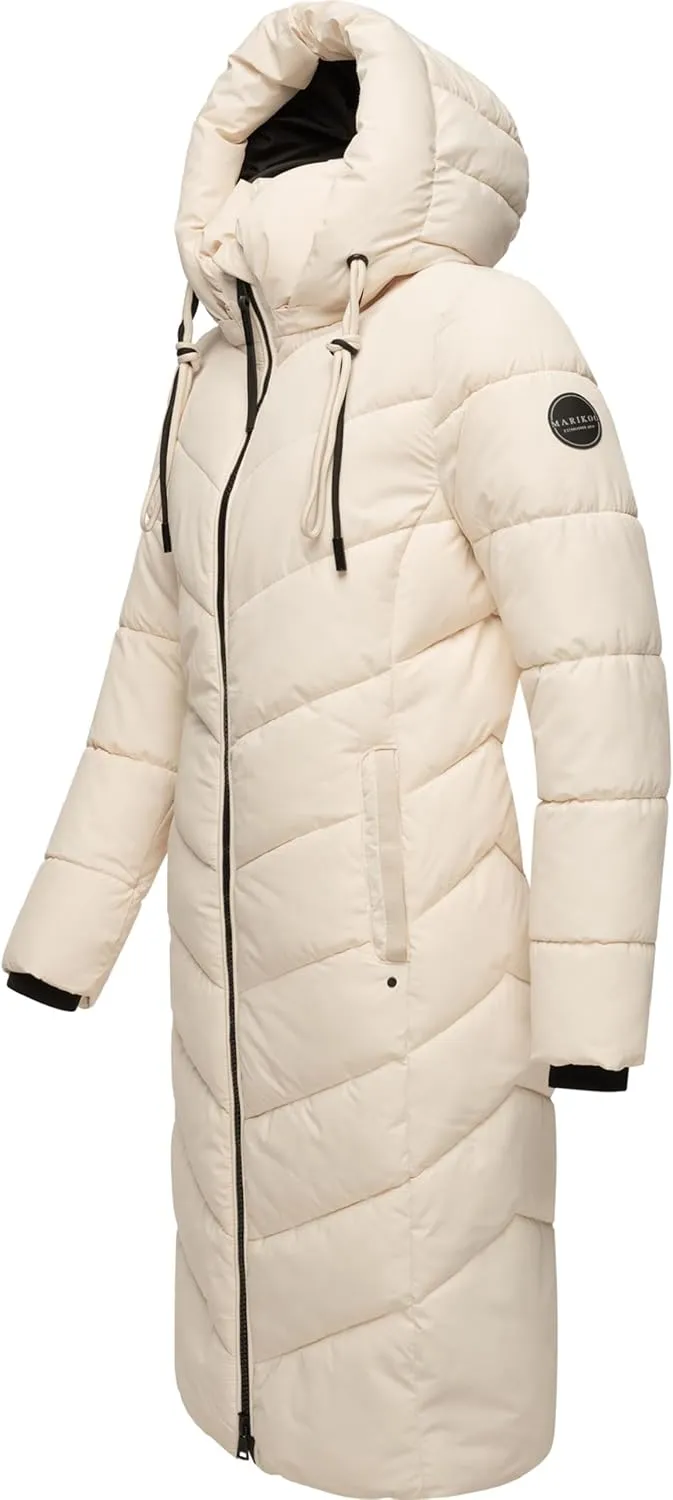 Women's Winter Jacket with Hood | Windproof & Weather-Resistant Jacket | Quilted, Puffy Coat | Sahnekatzii XIV XS-5XL