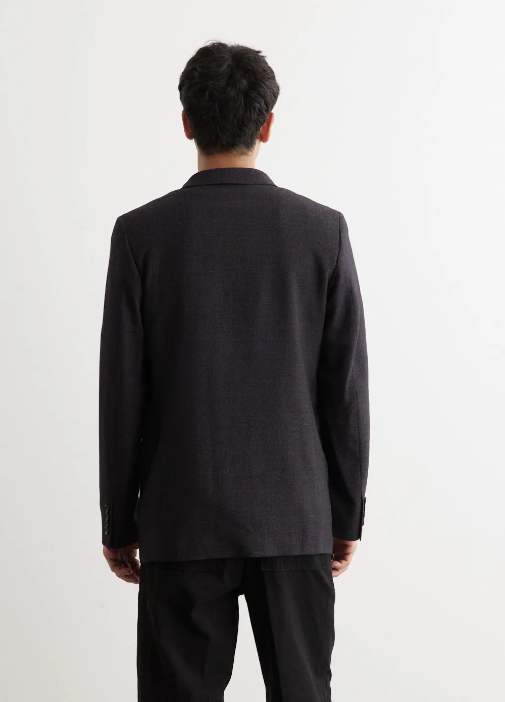 Wool Milled Check Blazer