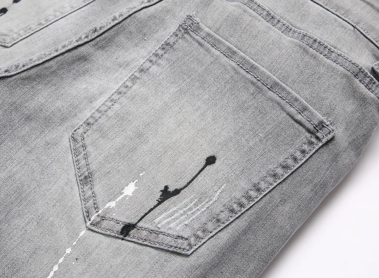 XIMXIMMTIAN Mens Slim Fit Jeans Stretch Ripped Biker Jeans for Men Fashion Straight Comfort Flex Waist Casual Denim Pants