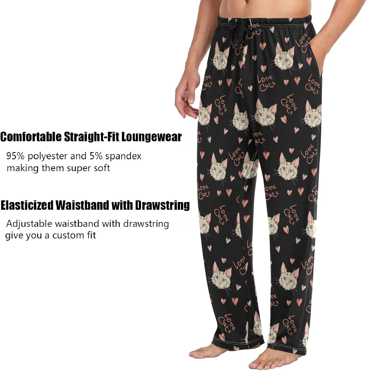 ZZXXB Soth Devil Plaid Pajama Pants for Men Comfort Sleep Lounge Bottoms Straight-fit with Pockets S-XXL
