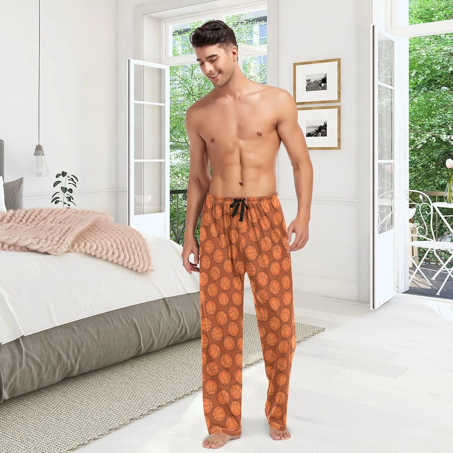 ZZXXB Soth Devil Plaid Pajama Pants for Men Comfort Sleep Lounge Bottoms Straight-fit with Pockets S-XXL