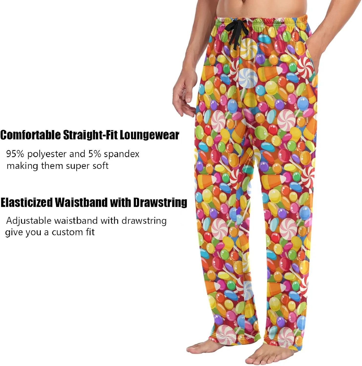 ZZXXB Soth Devil Plaid Pajama Pants for Men Comfort Sleep Lounge Bottoms Straight-fit with Pockets S-XXL